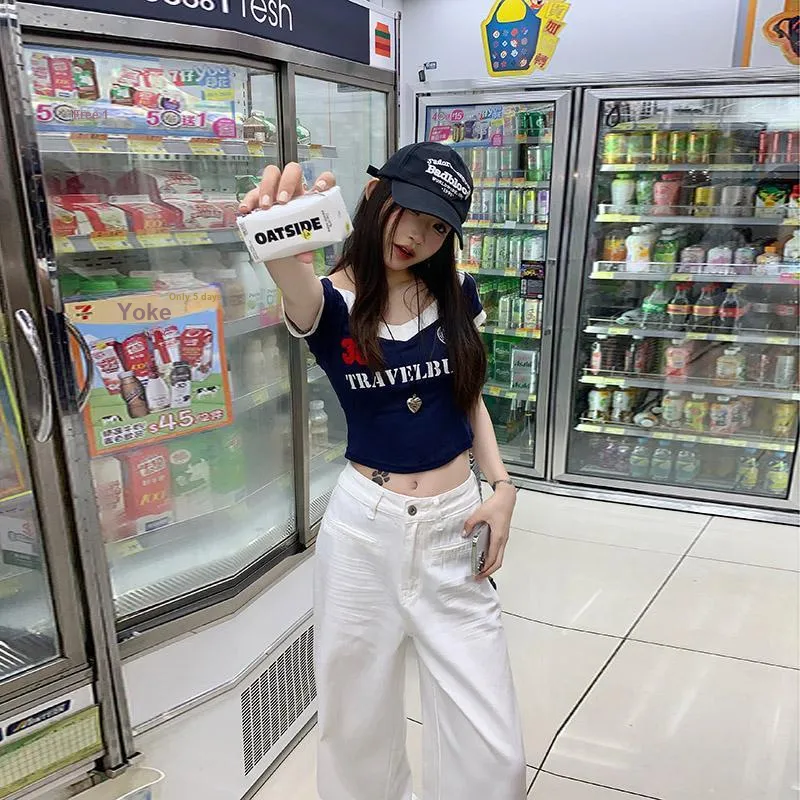 The New Age Family Jeans Women's White-8