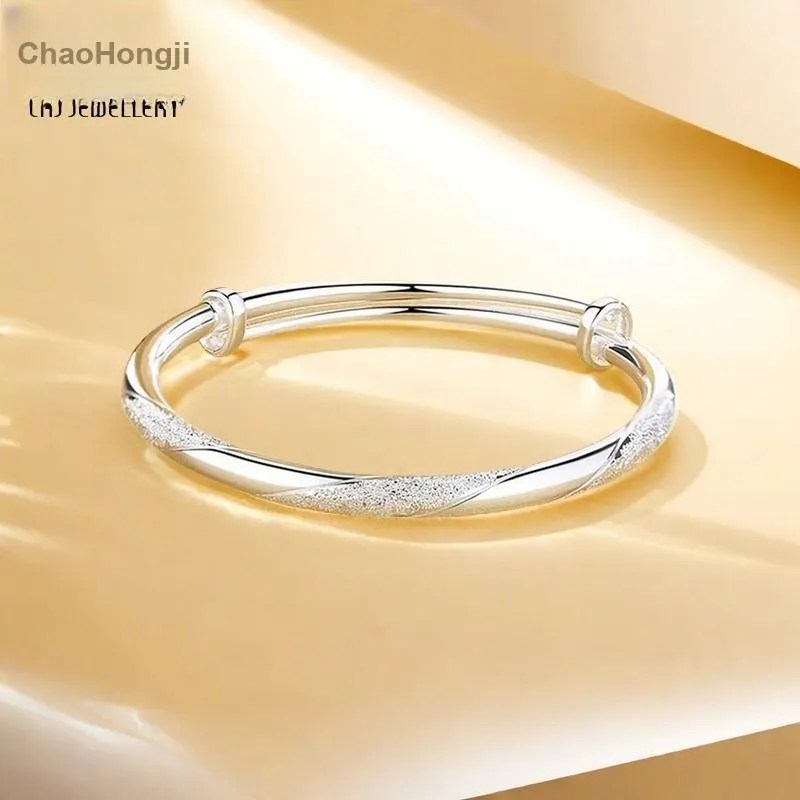 CHAOHONGJI 999 Fine Silver Bangles Women's-1