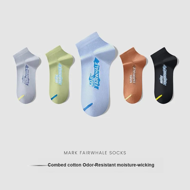 FAIRWHALE Ankle Socks Men's 5 Pack-1