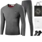 Antibacterial Clothing Sets (Dark Gray) Thickened and Fleece-Lined/2 Pack Socks+Shopping Bag Included