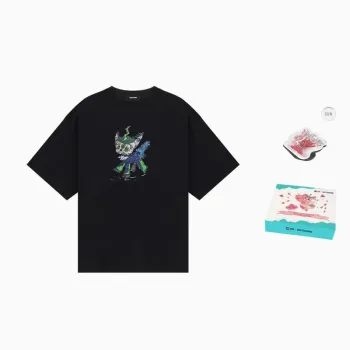 WE11DONE Jeff Monster Drawing T shirt