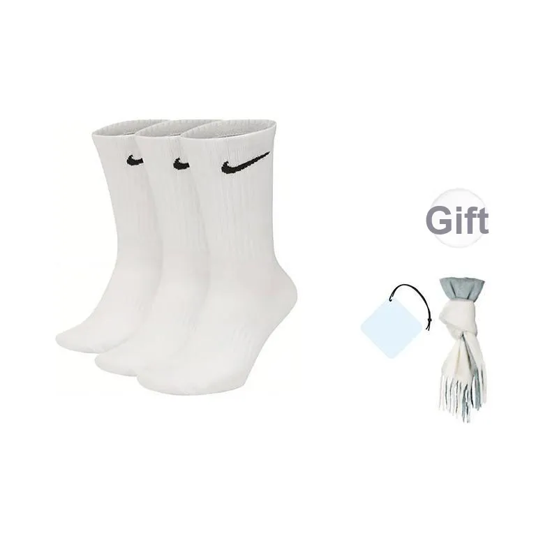 Носки Nike Crew Унисекс 3 упаковки 6 пар 9 пачек белые