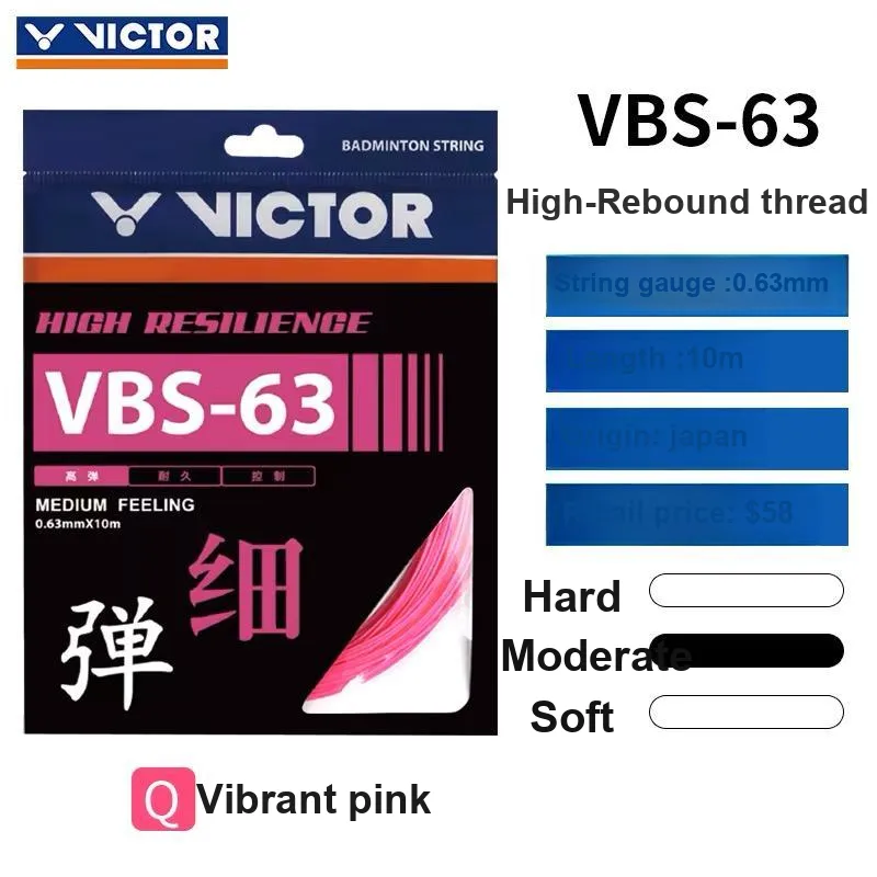 VICTOR VBS63 Badminton Racket String-9