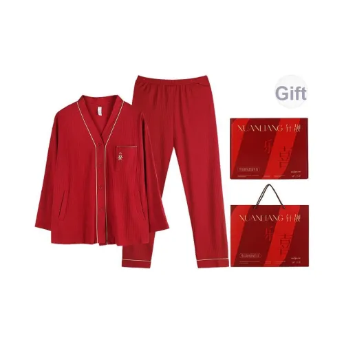 Xuan Liang Пижамный комплект для женщин набор в подарочной коробке цвет красный процветание