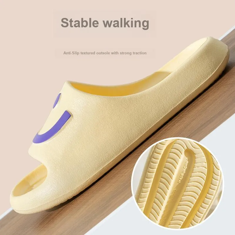 LUNNIFEIYA Squashy And Bouncy Feeling Summer Soft Sole Indoor Home Bathroom Slip Resistant EVA Slippers-2