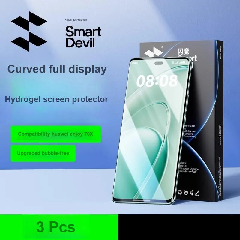 Flashing Demons Compatible With Huawei Enjoy 70X HD Curved Full Screen Hydrogel Soft Protective Film Mobile Phone Film-1