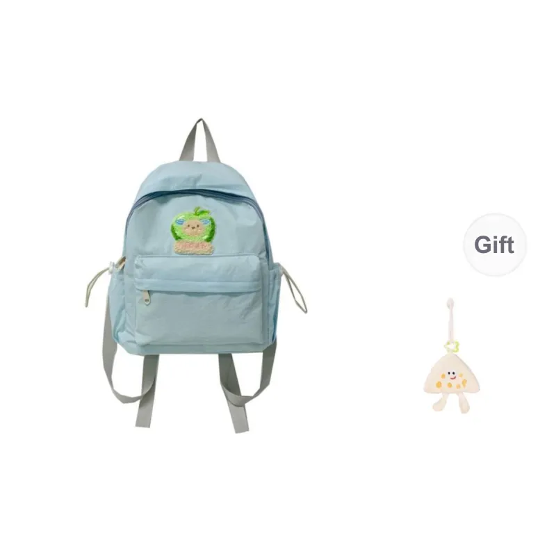 KAMLUI Nylon Backpack Unisex Beige Yellow/Black/Green/Blue/Pink-14