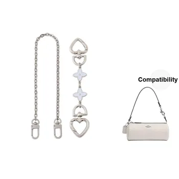 Gloya Metal Bag Accessory Women's White/Gold Tone