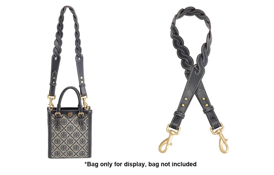 Luxury Care Artisan Workshop Artificial Leather Bag Shoulder Strap Women's Dark Blue