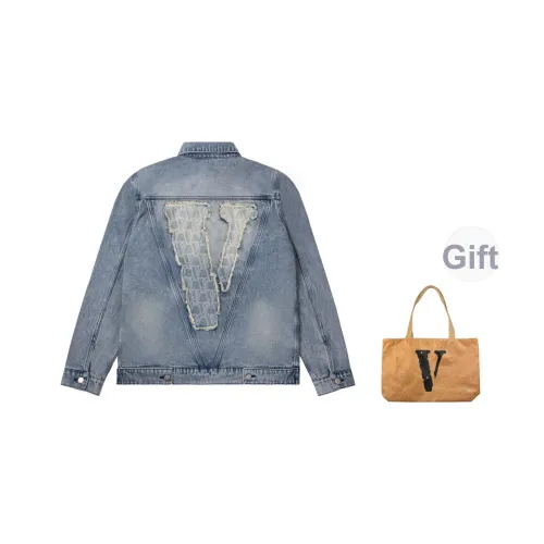 VLONE Big Logo Series Denim Jacket Unisex Blue