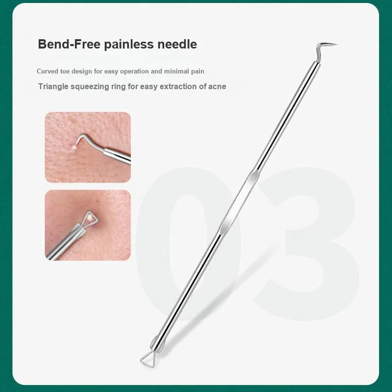 JIANYINGSHU Pimple Extractor Blackhead Extractor Set With Closed End Picking Tools For Acne Cleansing, Home Use-23