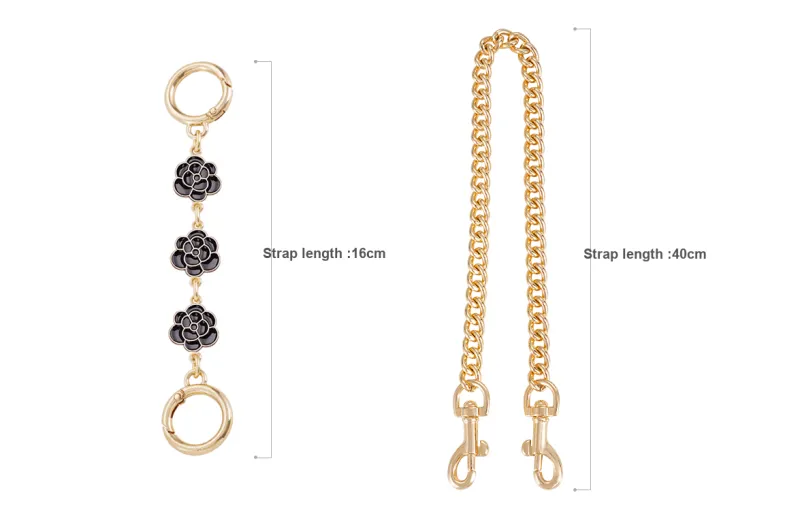 Lan Bao Fan Alloy Metal Bag Accessory Bag Strap Women's Gold/Silver-21