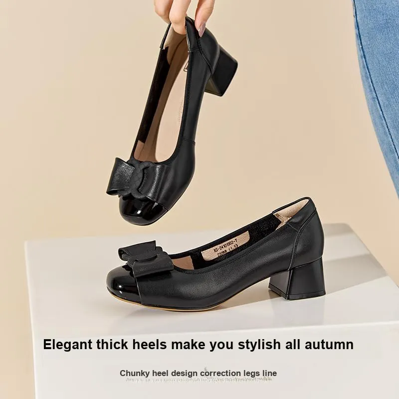 DG Chunky Heel High Heels 4cm Women's-1