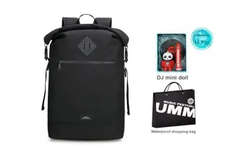 UMM Nylon Travel Bags Backpack Large Size Unisex Blue/Orange