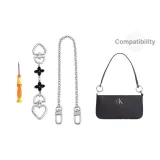 Black Four-Leaf Clover Extender Chain+40cm Decorative Chain-with Screwdriver