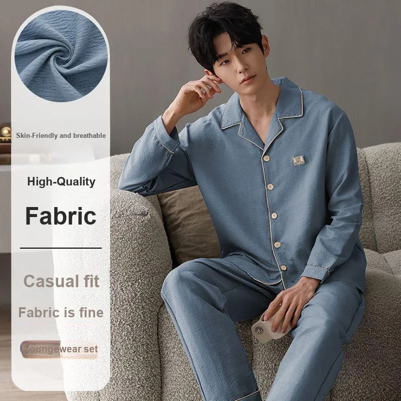 DanceBees Pajama Set Men's Dark Blue-1