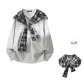 Heather Gray+Black White[Shawl]
