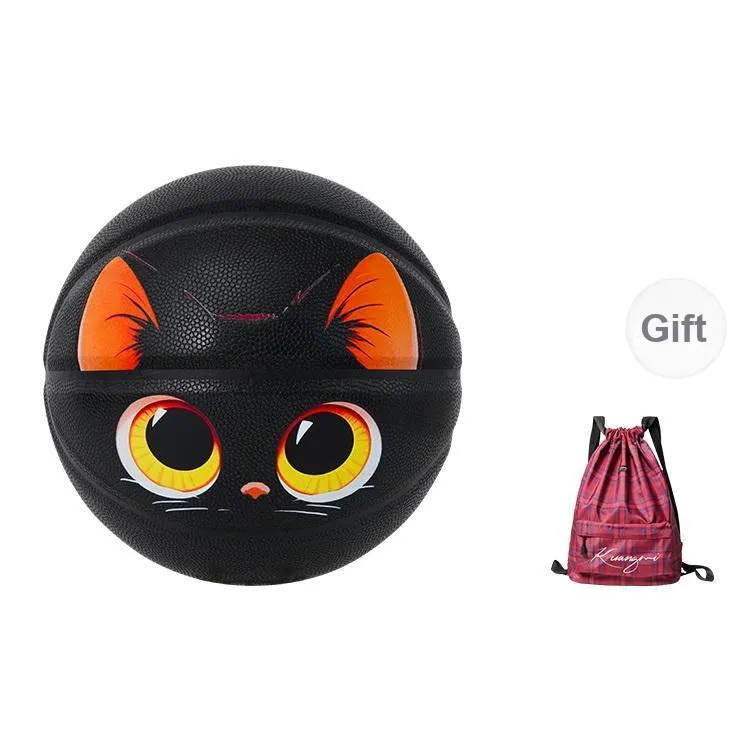 Kuangmi PU Basketball Black Size 6 Size 7 Street Unisex-14