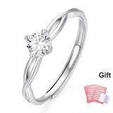 925 Sterling Silver with 6A Zircon