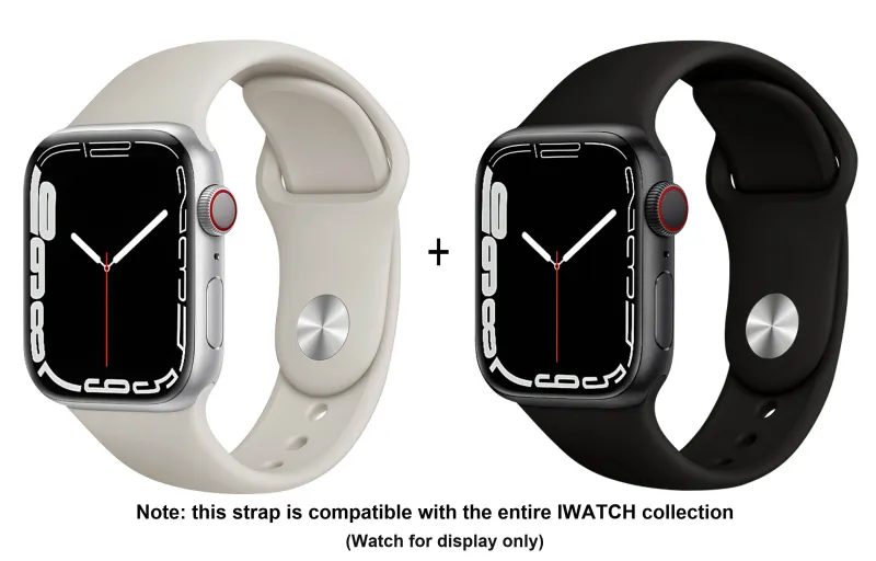 ZHISHENG Apple Compatibility Watch Band 38 45mm Watch Dial All Silicone Material-5