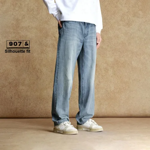 JACK JONES E42 Medium Denim Blue Men's Jeans JACK JONES E42 Средний деним синий мужской джинсы