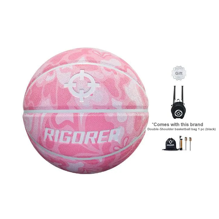 RIGORER Heart PU Basketball Pink Size 7 Ball Training Unisex-10