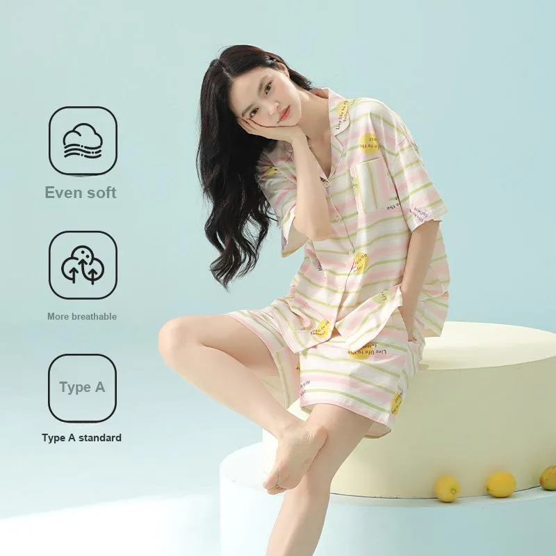 XIAFENYAN Pajama Set Women's Beige-2
