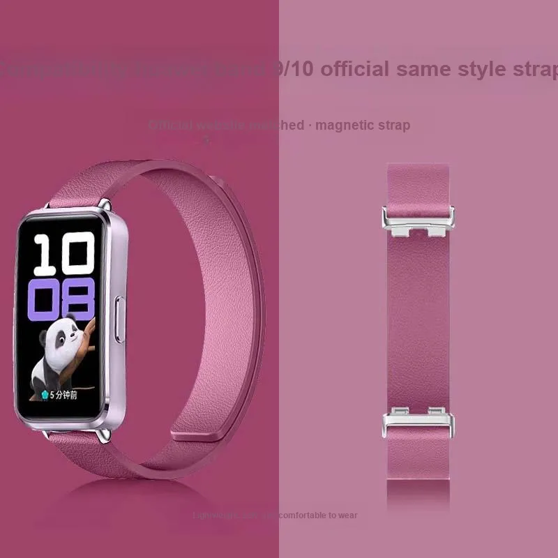 Mr. Strap Watch Band Huawei Compatibility 215mm Genuine Leather Material-1