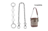 Silver Camellia 16cm+Silver Plate Buckle Decorative Chain 35cm