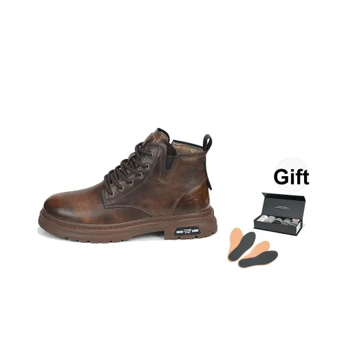 LIPAULT Короткий ботинок Martin 3 см мужской коричневый черный