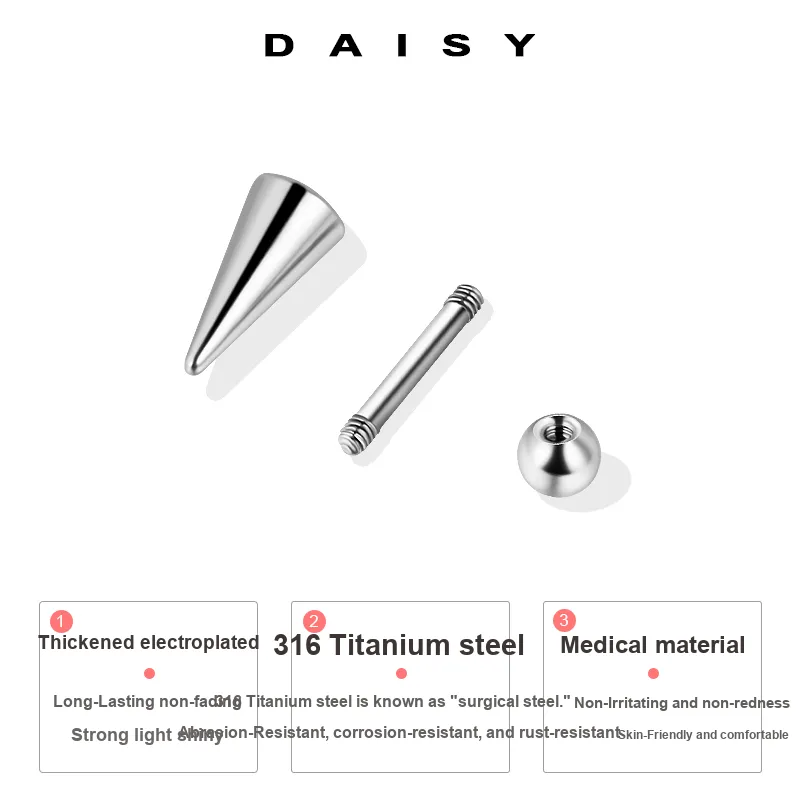 Daisy Dream Titanium Steel Stud Earrings Unisex-4