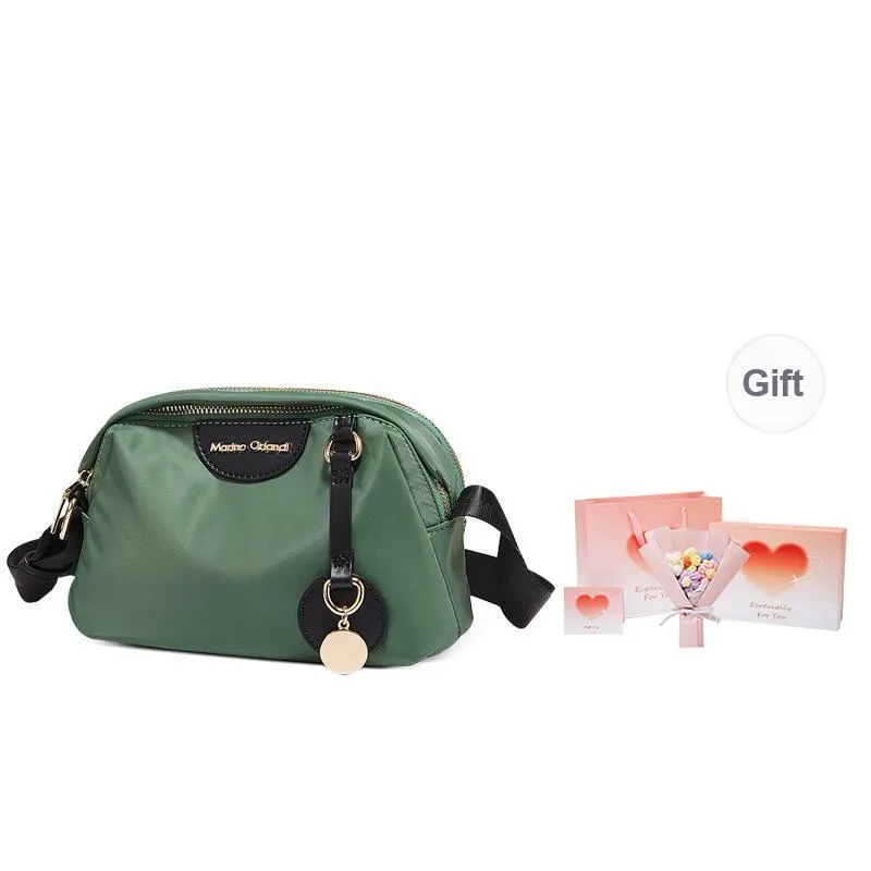 Marino Orlandi Fabric Shoulder Bag, Crossbody Bag Regular Women's Black/Army Green/Khaki/Ecru-25