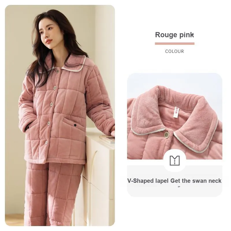 FENTENG Pajama Set Women's Rouge Pink-2