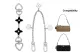 Black Four-Leaf Clover Extender Chain+Camellia Decorative Chain