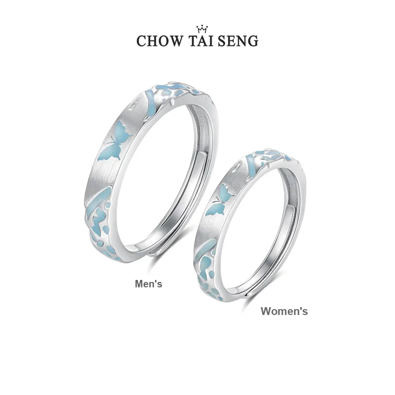 CHOW TAI SENG S925 Silver Rings Unisex-6