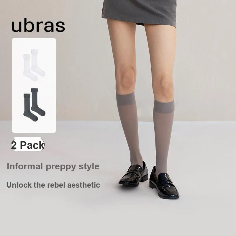 Ubras 25SS Knee High Socks Women's 2 Pack-2