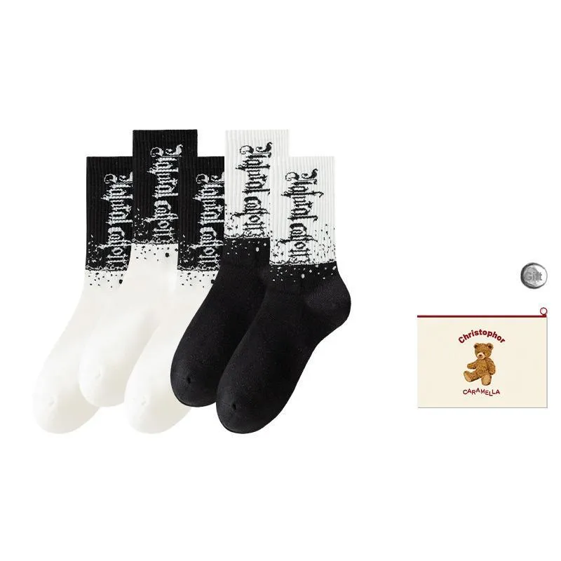 Caramella Mid-Calf Socks Men's Shopping Bag Combo Set-9