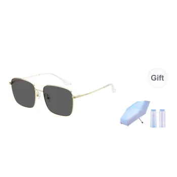 MUJOSH To The Series Of Things Plate Frame Β Titanium Square Sun Protection Sunglasses With Small Face Frame Unisex
