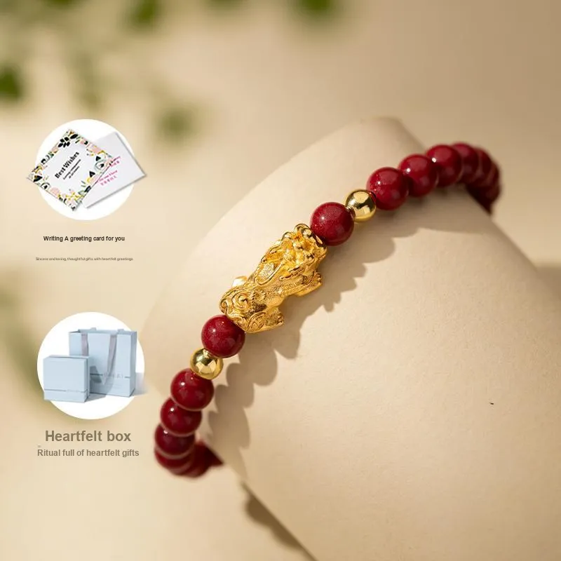 Encounter Gift Reconstructed Cinnabar Bracelets Unisex-6