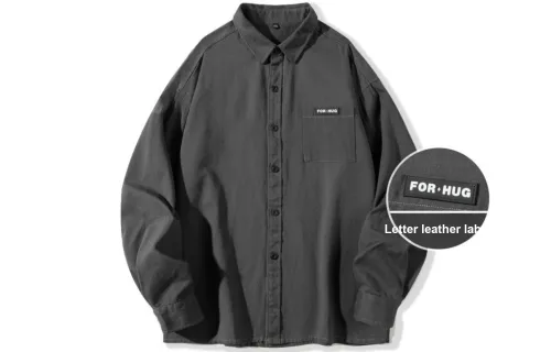 FORHUG Длинный рукав рубашка унисекс