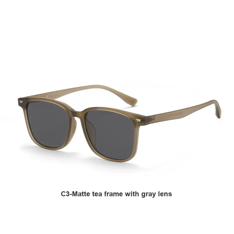 YAWEIKA TR/Memory Plastic Rectangular Sunglasses Unisex-5