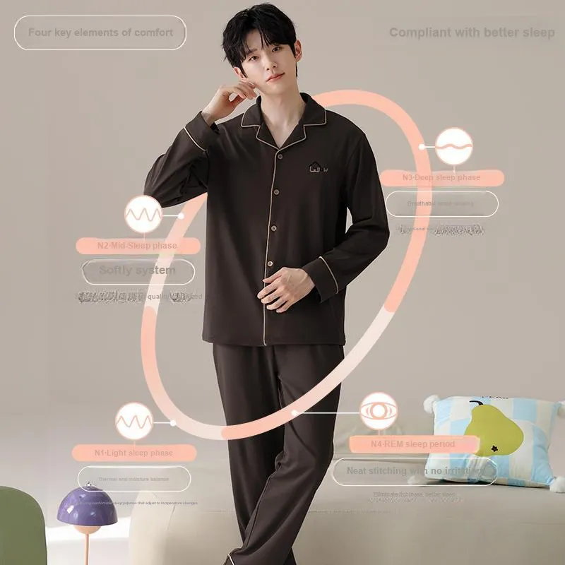 MIIOW Pajama Set Men's Dark Gray-1