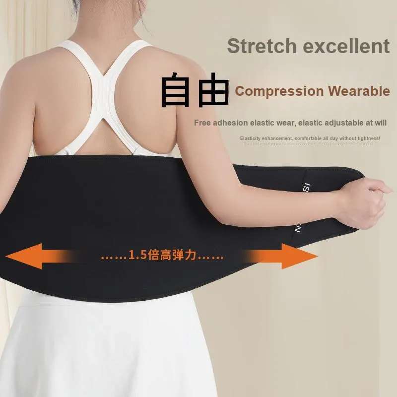 NAILEKESI Back Support Braces Prolonged Sitting And Standing Warm Rehabilitation Compression 1 Pack Black Unisex-3