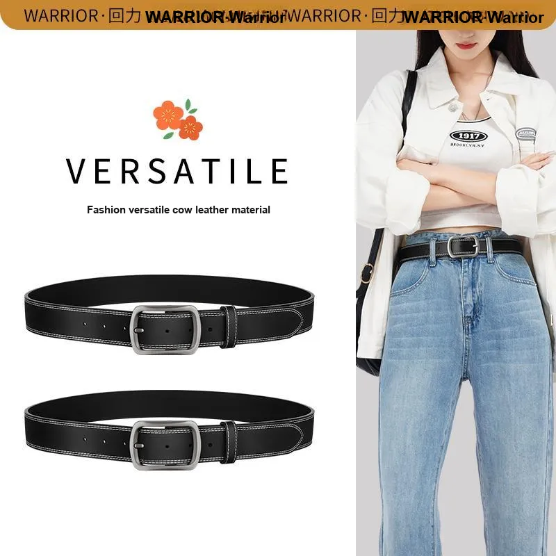 Warrior Bovine Split Transfer Leather Belt Women's 3.8cm-3