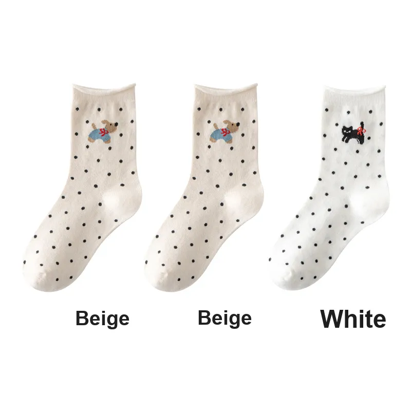 H YXIANG Mid Calf Socks Women's Combo Set-17