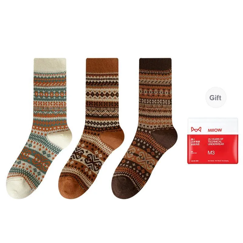 MIIOW Mid Calf Socks Women's Box Of 3 Pairs-3