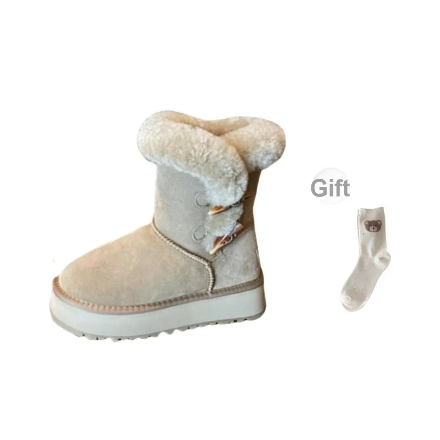 BINGO DUCK Термостойкие Увеличивающие Высота Снеботуфли Женские