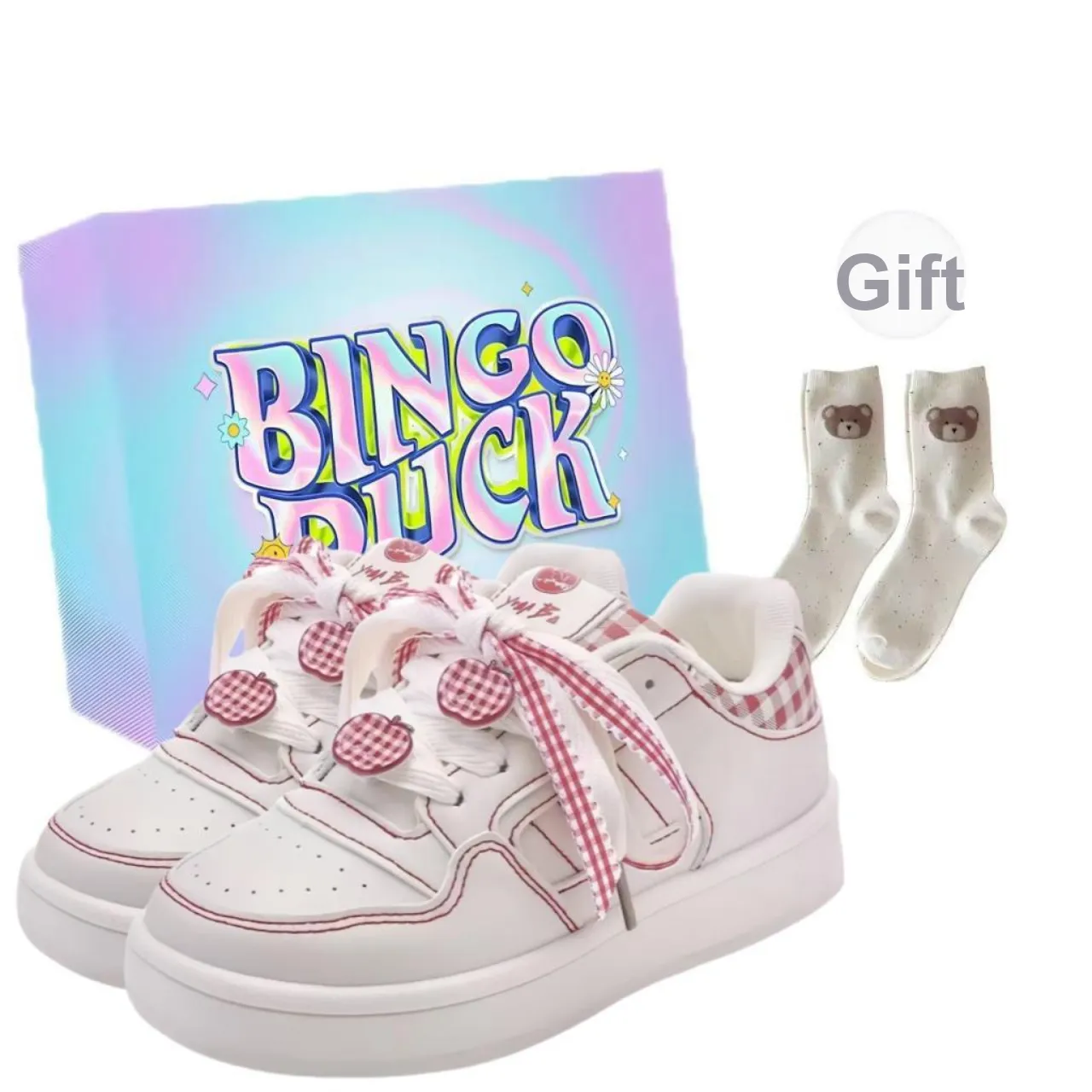 BINGO DUCK Slip Resistant And Breathable Low Top Skateboard Shoes Women's