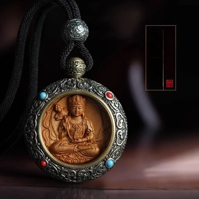 DALONG Old Mountain Sandalwood Pendants Unisex-14