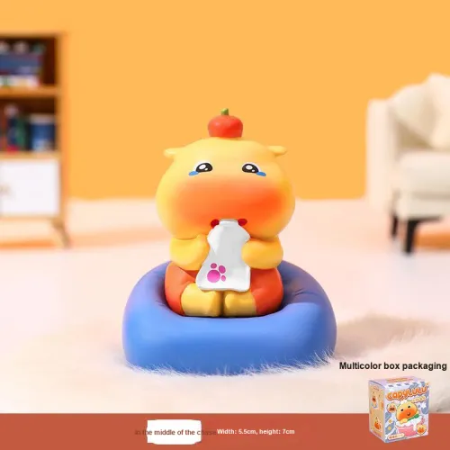 DUOMIAOYOU Милый Capybara Lulu Купание Капибара Дом Повседневный Украшение Мультяшный Кукла Фигурки в стиле Chibi